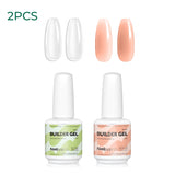 Nailpop 15ml Builder Gel Nail Polish for Nail Apex & Extension Strengthener Upgraded Soak Off UV Gel Rhinestone Glue 4 Colors