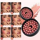 Long Lasting Roll-on Blush Shimmer Matte Finish with Brush 3D Glossy Texture for Daily Makeup Rich in Texture