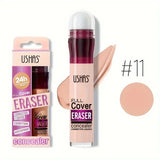 12 Color Liquid Concealer Moisturizing Rotating Sponge Head Concealer Long Lasting Lightweight Multi-use Foundation Makeup