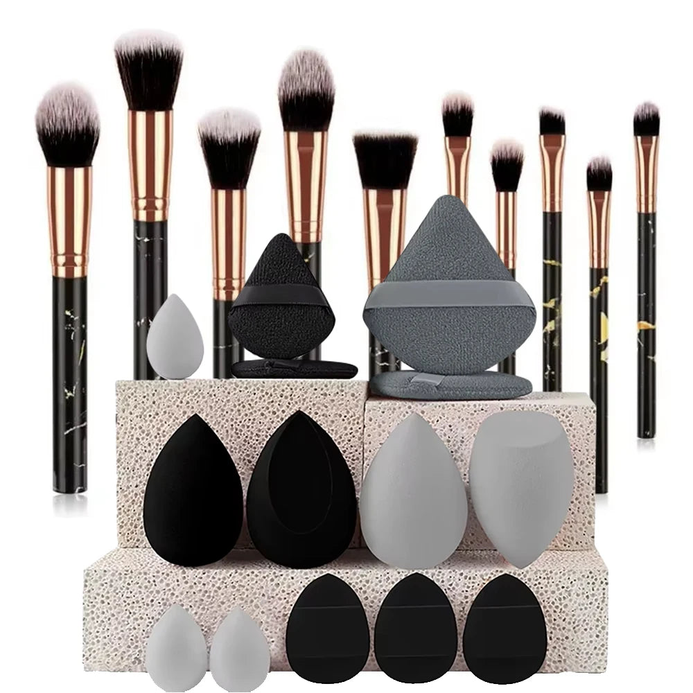 10pcs Set Makeup Brushes Tool Set Cosmetic Powder Eye Shadow Foundation Blush Blending Beauty Maquiagem Beauty Kit for Party