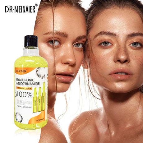 500ML Vitamin C AHA HYALURONIC& NICOTINAMIDE Face Serum Moisturizing Lightening Body Cream