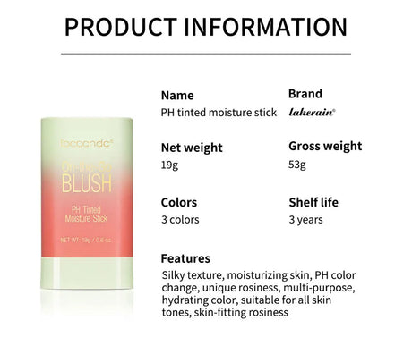 Temperature Change 3-in-1 Cheek Lip Tinted pixiBlush Stick Temperature Change Blush Makeup Products Cosmetic Palette Stick Face
