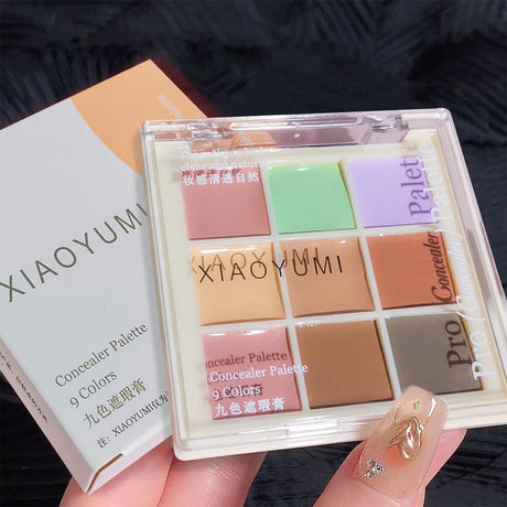 Multi-Color Concealer & Color Correcting Palette, Correcting Green/Purple Shades for Face Makeup, Blemish & Dark Circle Coverage