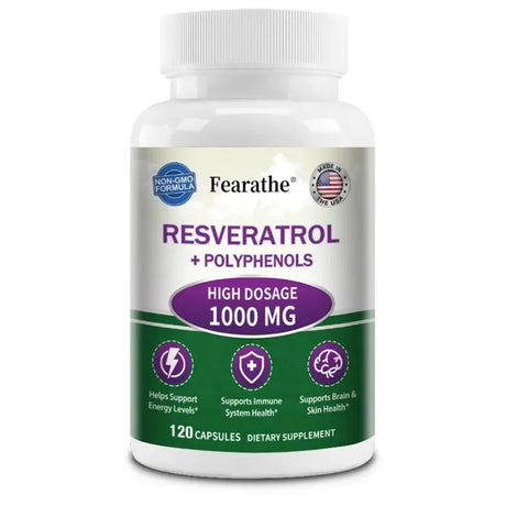 Resveratrol Supplement Capsules, Anti-aging, Antioxidant, Cardiovascular & Joint Support, Skin Health