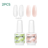 Nailpop 15ml Builder Gel Nail Polish for Nail Apex & Extension Strengthener Upgraded Soak Off UV Gel Rhinestone Glue 4 Colors