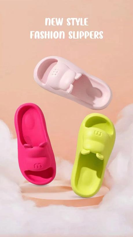 2025 Fashion Women Slippers Summer Flat Sandals Lightweight EVA Home Bathroom Slippers Massage Couples Indoor Slides Shower Shoe