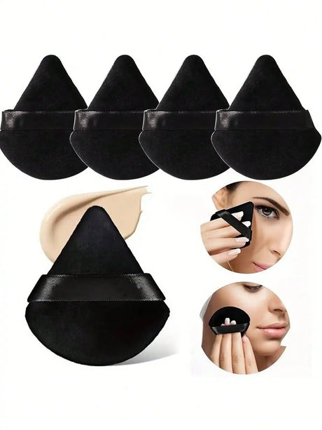 50/40/30/20/10/5 Triangular Velvet Puffs, Reusable Puffs, Face and Eye Makeup Puffs, Foundation Make-up Powder Makeup Tools