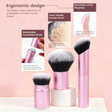20pcs/set Pro Makeup Brushes Double Ended Foundation Concealers Blush Eye Shadows Brush for Liquid Cream Powder Blending