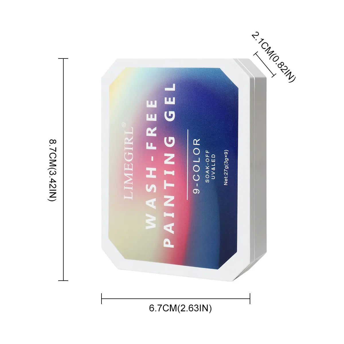 LIMEGIRL 9 Color Gradient Painting Gel Nail Art Design DIY Solid Gel Nail Polish Quickly Carved Petal Nail Painting Gel