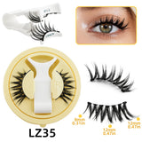 1 Pair Magnetic Eyelashes Set Reusable Easy to Use Eyelash Extension Tools Natural Curler False Eyelashes With Magnetic Tweezers