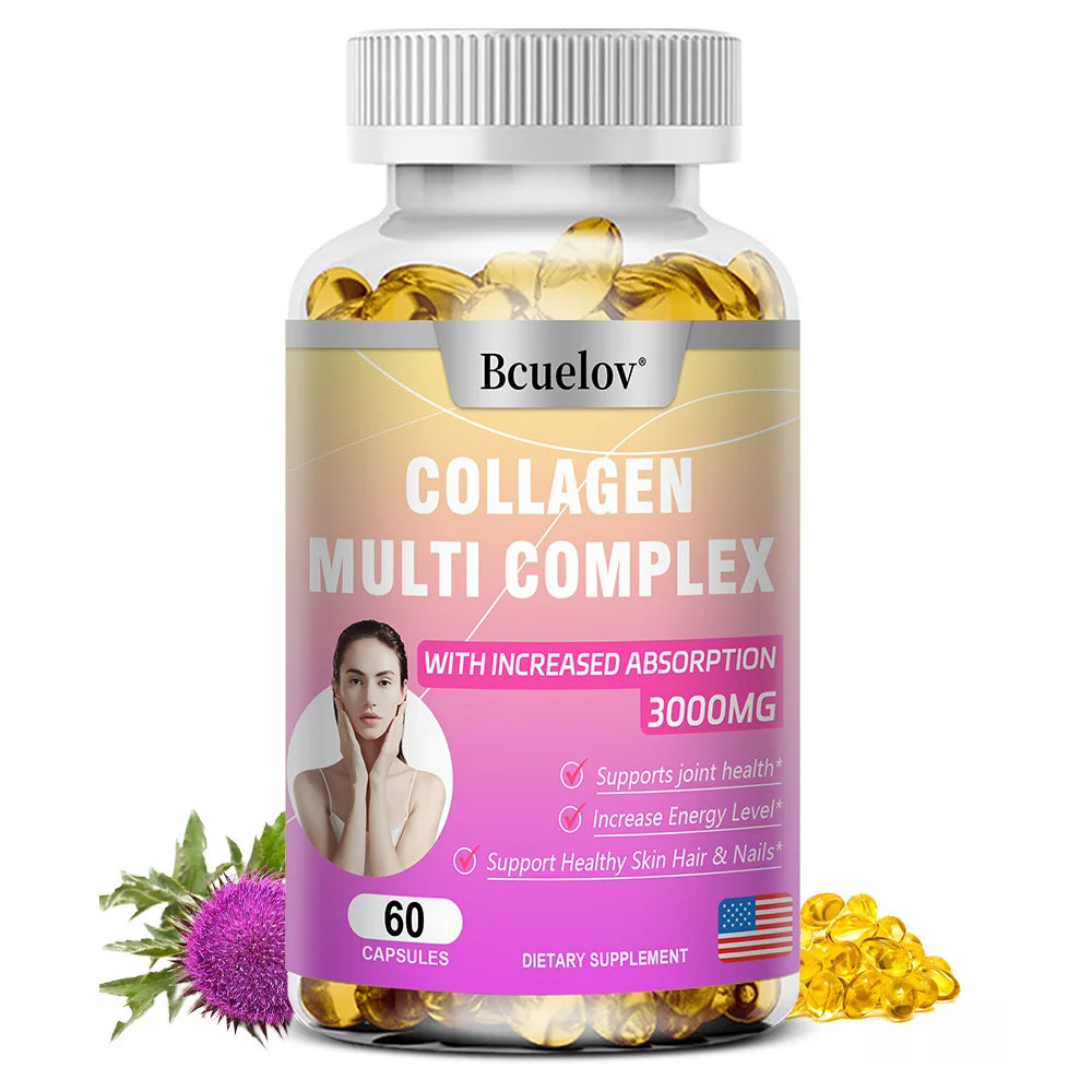 Collagen Complex Capsules - Promote Hair Growth, Skin & Nails Health, Supports Joint, Bone & Muscle Health, for Women and Men