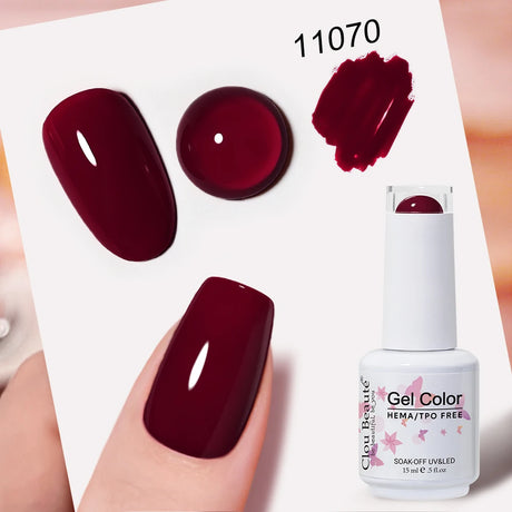 Clou Beaute Grey Color Nail Gel Polish Full Coverage Nail Polish Dark Red Gel Lacquer Varnish Vernis Semi Permanent Nail Art
