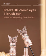GECOMO Butterfly Flying Volume Mascara Curl Long-lasting Makeup Thin Brush Eyelash Primer Shape
