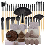 32Pc Makeup Brush Set Cosmetic Tools for Powder Eye Shadow Foundation Blush Blending Beauty Makeup Brush Kit for Makeup Starters