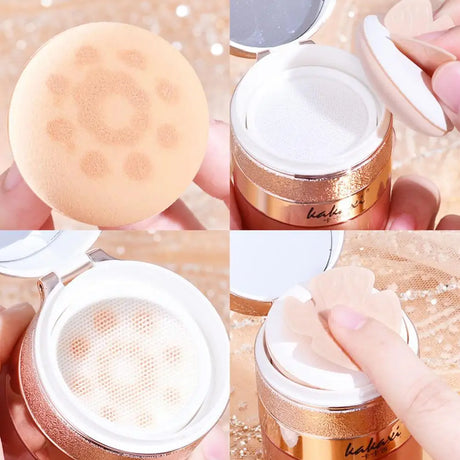 Butterfly Cushion BB Cream,Moisturizing Concealer Makeup Base BB Liquid Foundation,Butterfly Air Cushion Powder Puff CC Cream