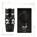YARA LATTAFA Asad Elixir Eau De Parfum 100ML With Original Gift Box Long Lasting Intense Woody Oriental Fragrance Men Perfume Matte Black Silver Luxury Embossed Bottle Masculine Scent Business Holiday Gift for Him