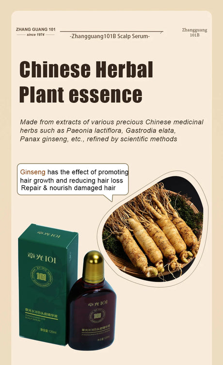 Zhang Guang 101B/101M Anti Hair Loss Shedding Proof Tonic 120ml – Herbal Treatment Essence, Controls Oil, 100% Authentic