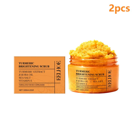 EELHOE Turmeric Scrub Lighten Skin Brightening Products Full Body Cleaning Dead Skin Remover Smooth Sea Salt Exfoliating Scrub