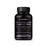 Multi Collagen Capsules, Type I/II/III/V/X Collagen, Biotin & Hyaluronic Acid, Support Skin Hair Nail Joint & Overall Wellness