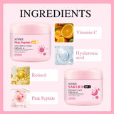 SEYHZE Sakura Day And Night Cream Rich in Retinol + Vitamin C/E Hyaluronic Acid Firming Skin 48H Hydration Brightening Uniform L