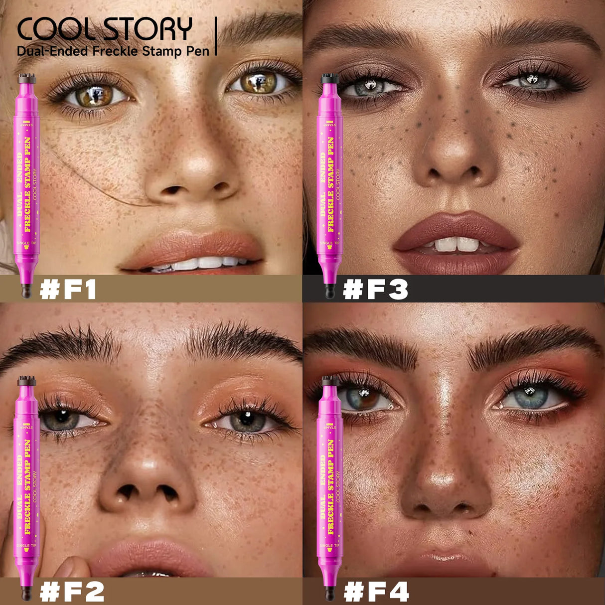 Double Eyeliner Freckles Pen All-in-One Natural Waterproof Lasting Seal Spot Pen Natural Simulation