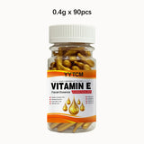 Vitamin E Deep Moisturizing Capsule Essence, Hydrates and Smooths Skin, Contains Plant-Based Squalane, Vitamin C, Deep Hydration and Skin Brightening Essence (0.4Gx30 Capsules)/Bag-1 Bag