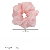 Retro French Large Hair Scrunchies Solid Color Headbands Spring/Summer Sweet Head Rope Female Tie Hair Rubber Bands for Womens