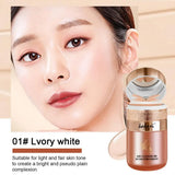 Butterfly Cushion BB Cream,Moisturizing Concealer Makeup Base BB Liquid Foundation,Butterfly Air Cushion Powder Puff CC Cream