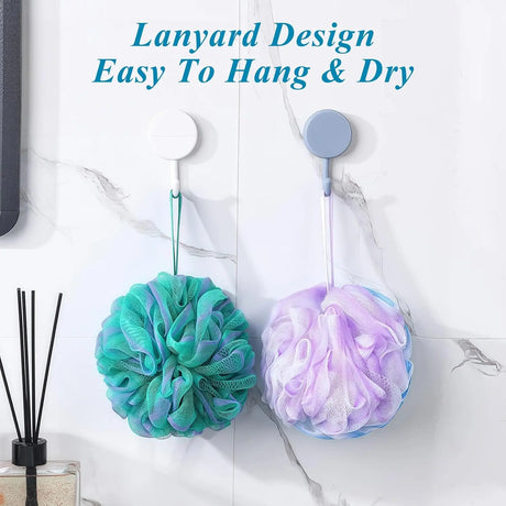 4-Pack Large 75g Loofah Bath Sponges Soft Shower Bags Men And Women's Loofah for Body Cleaning Exfoliating Brush