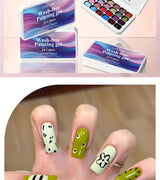 LIMEGIRL 24 Color Gradient Wash-Free Painting Gel Nail Art Design Painting Gel Nail Engraving DIY Soak-Off UV LED Nail Polish