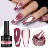 PUENTE 7.5ML Nude Shade Moonlight Cat Magnetic Gel Nail Polish Ultra-Bright Cat Eye Soak Off UV Semi-Permanent Varnish Manicure