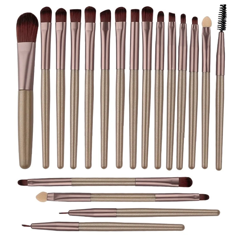 20PCS Eye Shadow Makeup Brush Set Concealer Brush Eye Cosmetic Soft Bristles Eyebrow Eyeliner Brush Portable Beauty Makeup Tools
