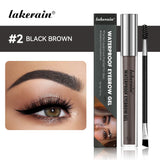 Lakerain Waterproof Eyebrow Gel Long Lasting Highly Pigmented Liquid Eyebrow Makeup Sweatproof Natural Black Brown