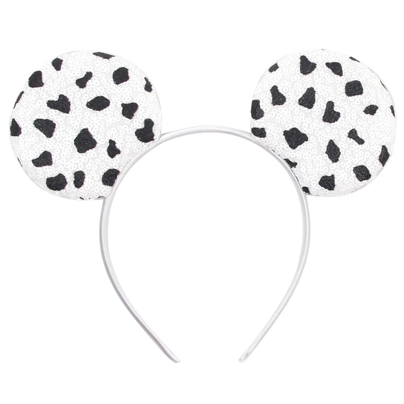 Newest Festival Party Cosplay Mouse Ears Headband 3.3" Ears Glitter Hairband Without Bow For Boys DIY Cartoon Hair Accessories