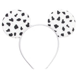 Newest Festival Party Cosplay Mouse Ears Headband 3.3" Ears Glitter Hairband Without Bow For Boys DIY Cartoon Hair Accessories