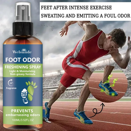 Instant Freshness Spray,FOOT ODOR CONTROL SPRAY, a Natural Plant-Based Formula, Quickly Deodorizes Lasts Long, Refreshing The Feet, Absorb a Large Amount of Sweat, Shoe And Foot Odor, Shoe Odor Remover, Feet Care Products, Sh