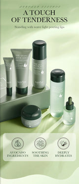 Avocado Skincare 6-Piece Set Includes Nourishing And Moisturizing Eye Cream, Face Cream, And Anti-Wrinkle Skincare Products.