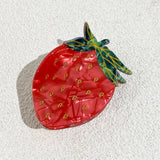 Creative Acetate Strawberry Shark Hairpin Women's Girls Cute Acetate Fruit Accessories Tool Hair Clip Claw For Fixed Headress