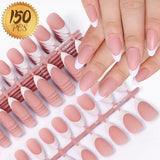 576pcs/Box Colorful Fake Nails Black Red Design Fake Nail Oval Short Square Press On False Nails Mixed Full Cover Nail Tips