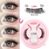 1 Pair Magnetic Eyelashes Set Reusable Easy to Use Eyelash Extension Tools Natural Curler False Eyelashes With Magnetic Tweezers