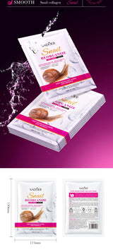 5pcs SADOER Snail Collagen Face Mask Firming Moisturizing Brightening Hydrating Facial Masks Beauty Face Skin Care Products