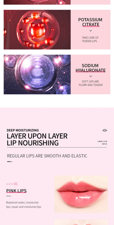 3/5/10/20/30pcs Pink Moisturizing Lips Mask Nourishing Hydrating Crystal Collagen Gel Lip Patches Lip Plumper Sexy Lip Skin Care