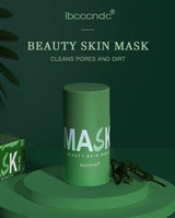 Face Clean Mask Green Tea Cleansing Stick Mask Shrink Pores Deep Blackhead Remover Facial Cleansing Moisturizing Mask 40g
