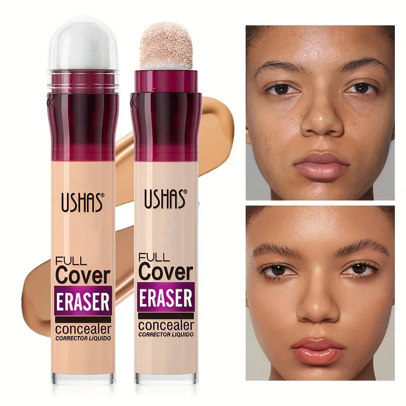 12 Color Liquid Concealer Moisturizing Rotating Sponge Head Concealer Long Lasting Lightweight Multi-use Foundation Makeup