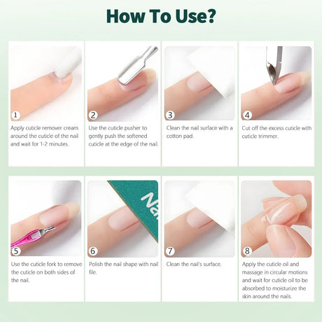 Nailpop Cuticle Remover and Cuticle Oil Repair Nail Care Kit Nail Treatment for Damaged Nails Dead Skin Remover Manicure
