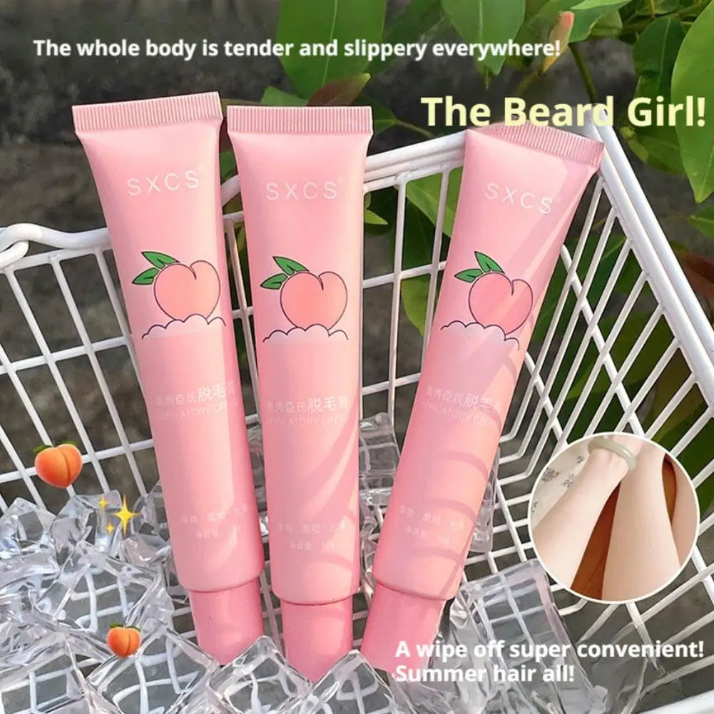 Honey peach Hair removal cream  Hair Growth Inhibitor Gentle Fast Painless Hair removal for Arm Armpit Legs Intimate Areas