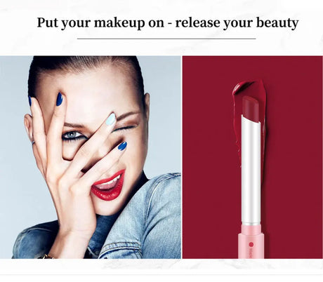 4 Colors Cigarette Shaped Lip Gloss Set Matte Velvet High Pigment Waterproof Long Lasting Non Transfer Portable Mini Lip Makeup Cosmetic