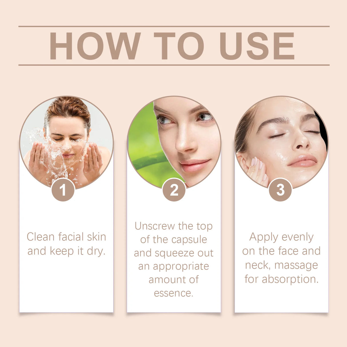 Retinol Bee Venom Facial Capsules Anti-Wrinkle Firming Smoothing Moisturizing Facial Skin Anti-Aging Night Serum for Face & Neck