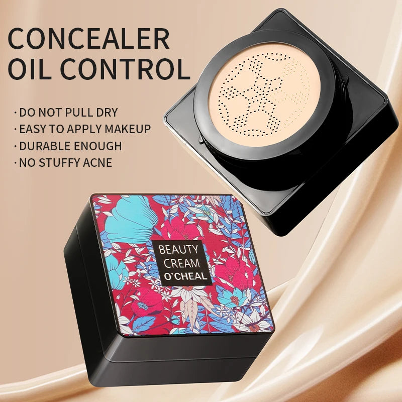 CC Cream Magic Foundation Mushroom Head Air Cushion Waterproof Brighten Foundation Cream Women Base Makeup Face Korean Cosmetics