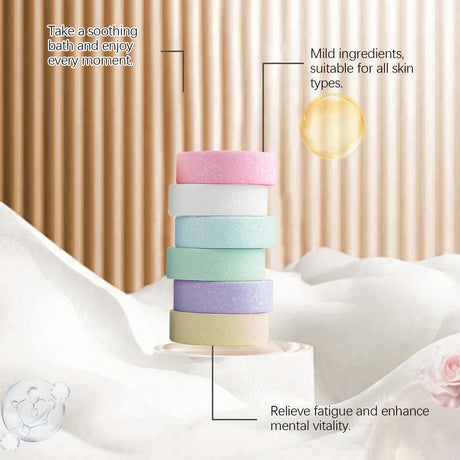 Shower Steamers Tablets Aromatherapy Relief Physical Fatigue Stress Improve Mood Enhance Sleep Quality Relaxing Bath Tablets Set
